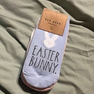 Rae Dunn Blue Easter Bunny Socks Pack